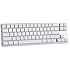 Mechanical Keyboard Wired Keyboard Blue Switch 68-Keys Mini Design (60%) Gaming Keyboard White Silver by Magicforce Qisan