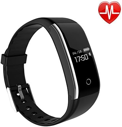EWEMOSI Fitness Tracker - Heart Rate Blood Pressure Monitor - Bluetooth Wireless Smart Bracelet - Water Resistant Outdoor Activities Tracker - for Android iOS