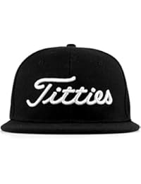 Power Caps Titties Golf Hat Snapback Cap PGA Flat Bill Brim Black