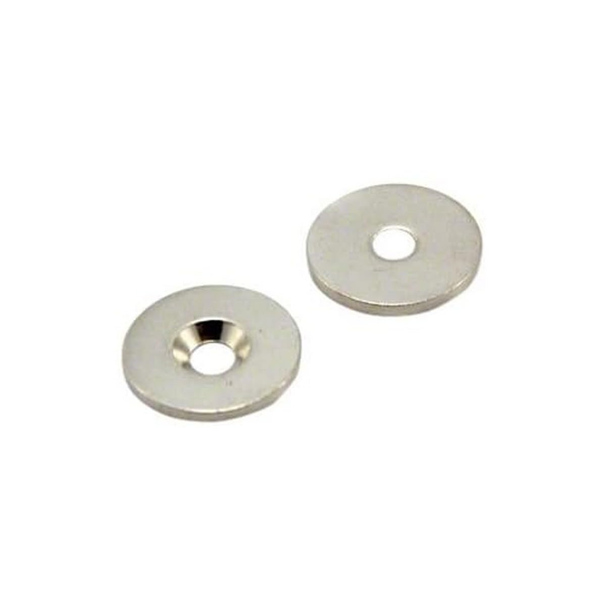Countersunk Steel Disc for Using Magnets, Hang Artwork or Noticeboards - 20mm dia x 2mm thick x 4mm hole - Pack of 50
