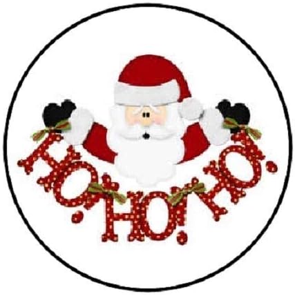 Amazon.com: 48 Santa HOHOHO Christmas Envelope Seals Labels STICKERS 1.2&quot; Round #CCD06: Kitchen