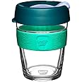 KeepCup Brew, Reusable Coffee Cup - Tempered Glass and Splashproof Sipper, M 12oz/340ml - Eventide