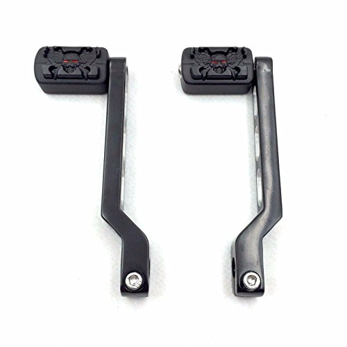 HTT Group Motorcycle Black Zombie Shifter Footrest Foot Pegs with Heel/Toe Shift Lever For Harley Electra Glide Trike Tri Street Glide Road Glide