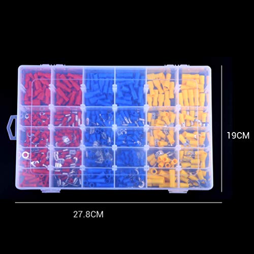 480Pcs Cold-Pressed Terminal Kit, Wire Connectors with Box Durable Moisture Proof Tinned Copper Cable Lugs Welding Cable for Electrical Equipment