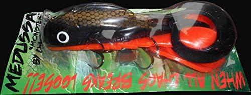 Chaos Tackle Monster Medussa Black Perch 17" Musky Pike Lure Muskie Bait Swimbait Bull Dawg