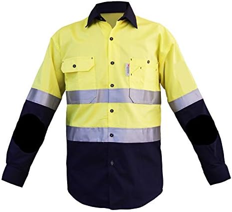LANTERN FISH Mens High Visibility Shirt with 3M Reflective Tape Long Sleeve Surplus Stock for Sale