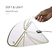 TEC.BEAN Indoor Amplified HD TV Antenna 50 Mile Range with Detachable Amplifier Signal Booster, USB Cable and 16.5FT High Performance Cable(Clear)