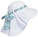 Sun Blocker Women's Sun Hat Large Brim Beach Travel Fishing Hat with Neck Flap, White, One Size