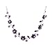 Glamorousky Elegant Rose Necklace with Purple Austrian Element Crystals
