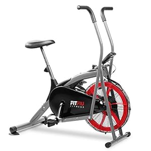 Fitfiu Fitness BELI-150 crosstrainer met luchtweerstand, verstelbaar zadel en multifunctioneel lcd-display…