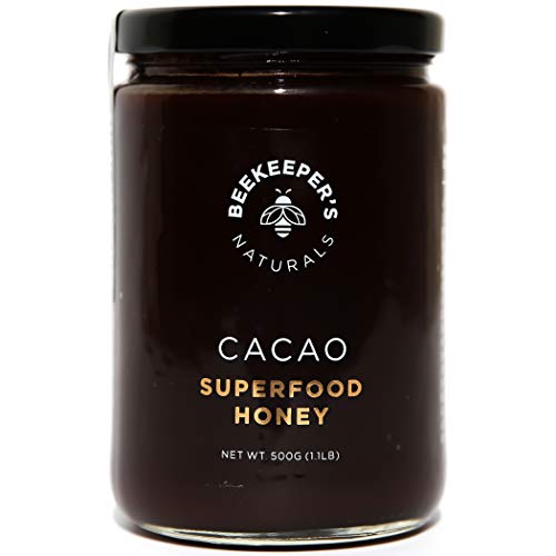Superfood Cacao Honey by Beekeeper's Naturals | 500g of 100% Raw, Sustainably Sourced Enzymatic Honey | Raw Ecuadorian Cacao | Gluten Free & Nut Free