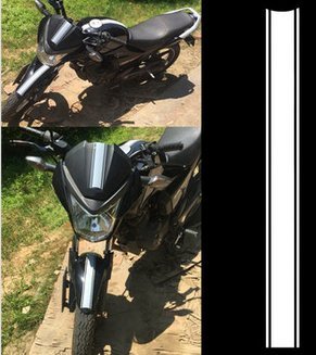 MOMOALA Alamor Motorcycle Tank Fairing Cowl Vinyl Stripe Pinstripe Decal Sticker compatible with Cafe Racer-White