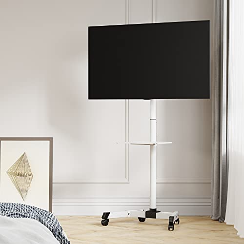 FITUEYES Mobile TV Cart with Wheels for 2360 Inch LCD LED Flat Curved