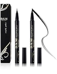 Waterproof Liquid Eyeliner Long Lasting&Smudgeproof Eye Liner 2 Packs Precise Eyeliner Pen for All Day with Slim Tip, Black, by SEILANC