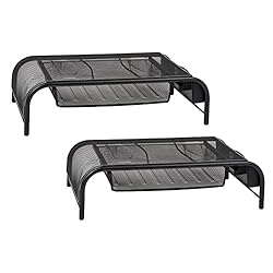 Mind Reader MESHMONSTA-PNK Metal Mesh Desk