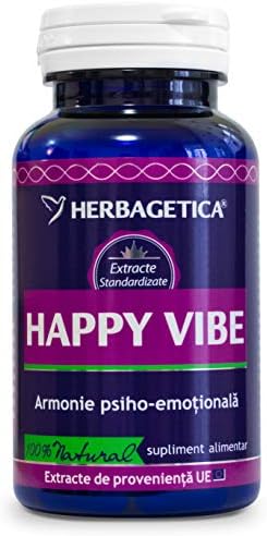HEBAGETICA - Happy Vibe - 100% Natural, Increases Stress Resistance - 60 Capsules