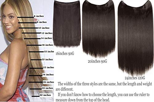 S-noilite Invisible Crown Hair Extensions Secret Transparent Headband Hairpieces No Clip Long Human Made Natural Synthetic Fibre Hair Piece for Women Curly 16 Inch natural black