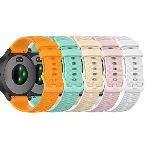 Turnwin 22mm Soft Colorful Silicone Watch Band Straps Compatible