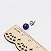 Luna Azure Natural Lapis Lazuli and 925 sterling silver handmade unique round Spherical Ball Stud Earrings push back women girls mothers present jewelry