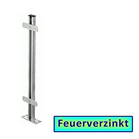 BAUER - Zaunsäule in Stahl VZ, zum Aufdübeln, L = 1000mm