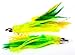 Boone Feather Trolling Jig (Pack of 2), Green/Yellow, 4-Inch