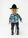 Little Blue and Black Cowboy Outfit | 18 inch American Girl Doll Clothes