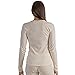 MERIWOOL Women’s Merino Wool Midweight Baselayer Crew - Cream/Extra Small