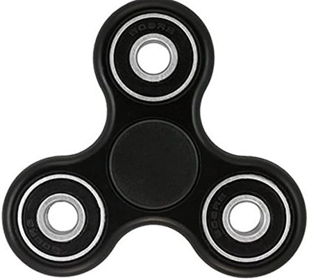 Tri Fidget Hand Spinner - Hillaryli Ultra Fast Bearings - Finger Toy, Great Gift (black)