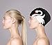 Swim Cap for Women Long Hair Curly Hair Solid Silicone Waterproof Bathing Swan Swimming Caps for Girls Adult Youth (Black)