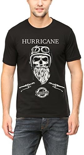 Nalaayak Men's Round Neck Half Sleeve Cotton T-Shirt | Hurricane