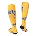 Compression Socks for Women & Men by Faladi-BEST design ideal for Everyday Use,Nurses,Shin Splints, Maternity, Travel&Running (1 pair) (S/M, Yellow-Zebra)