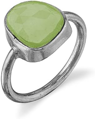 London Manori Raw Peridot Ring Sterling Silver