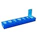EZY DOSE Weekly (7-Day) AM/PM Pill Planner, Medicine Case, Vitamin Organizer Box, 3X-Large Locking Compartments to Secure Prescription Medication, Prevent Accidental Spilling, Color May Vary, BPA Free
