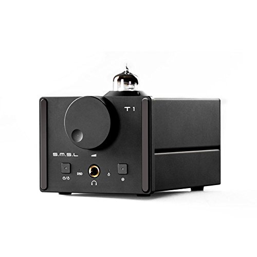 SMSL T1 HiFi Audio DAC USB Optical Coaxial Decoder DSD512 384kHz with Tube Headphone Amplifier