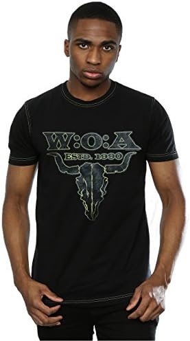 Aftershow Men's Wacken ESTD. 1990 Skull T-Shirt XX-Large Vintage Black