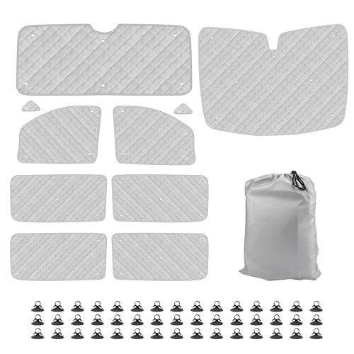 Opaltool Interior Car Sun Visor Suitable for Mercedes-Benz VITO III W447/Viano 2014-2022, 10pcs Foldable Interior Windshield Covers for More Privacy and Better Temperature Control