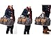 Kemy's Canvas Duffle Bag for Mens Weekend Oversized Overnight Bags Duffel Weekender Travel Bags Leather Doufle Gym Carryon Carry On Bag Luggage with Shoe Compartment Large Easter Gifts