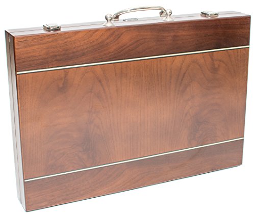 Manhattan Avenue Walnut Backgammon Set 17 7/8"