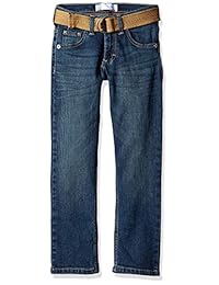 Jeans peto con cinturón de Lee Boys Slim pierna recta jeans