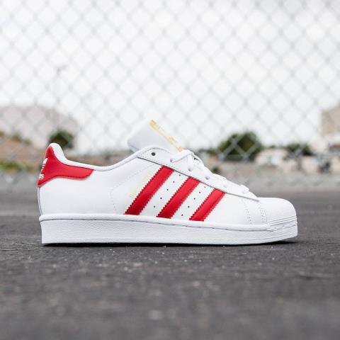adidas superstar white scarlet
