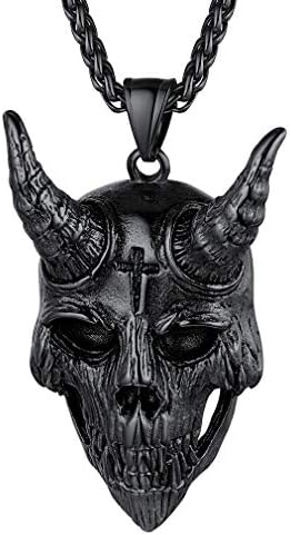 Men's Vintage Gothic Stainless Steel Satan Worship Baphomet Ram