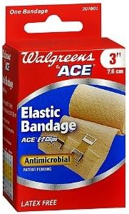 Amazon Com Walgreens Ace Elastic Bandage Antimicrobial 3 Inch 1 Ea Health Personal Care