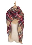 DEARCASE Large Tartan Fashion Women Scarf Lovely Best Gift Scarf Wrap Shawl