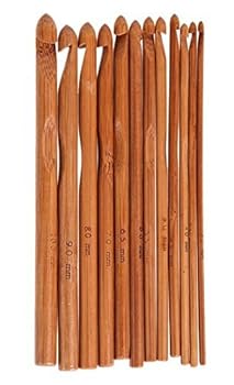 ZXUY Bamboo Handle Crochet Hooks Set