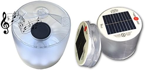 Bluetooth Solar Speaker with LED Lantern Light, Portable Wireless Bluetooth Speaker Floats on Water, Great for Pools, Fishing, Patio, Picnic, Camping, Hiking, Biking and ETC