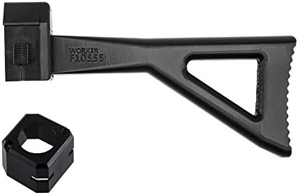 Worker F10555 3D Printing No.114 MP5-C Fixed Shoulder Stock for nerf N-strike elite Color Black