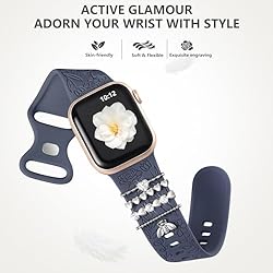 DaQin Flower Engraved Band Compatible with Apple
