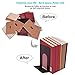 Metal Bookends, Universal Non Skid Heavy Duty Book Ends Support, Book Stopper for School/Office/Home/Library - 6.5