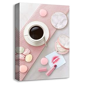 Canvas Wall Art Girls Make Up Suite Collections Painting Artwork for Home Prints Framed - 12x18 inches