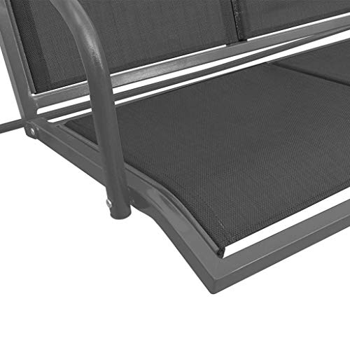 CASTLOVE Hollywoodschaukel mit Dach Schwarz – Bild 6